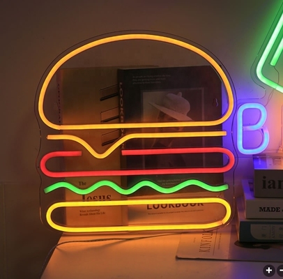 LED-Neon-Offenschein für Wanddekor 1 Stromverbrauch Hamburger Neonlicht