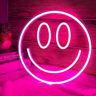 5V Spannung LED Lächelndes Gesicht Zeichen angepasste Wanddekoration für Teenager Mädchen Preppy Zimmer Dekoration