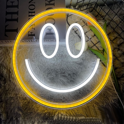 5V Spannung LED Lächelndes Gesicht Zeichen angepasste Wanddekoration für Teenager Mädchen Preppy Zimmer Dekoration