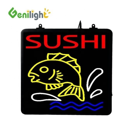 53*45cm Custom LED Neon Öffnen für Fischerei Werkzeug Shop ABS Outframe und Animation Display Funktion