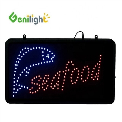 53*45cm Custom LED Neon Öffnen für Fischerei Werkzeug Shop ABS Outframe und Animation Display Funktion