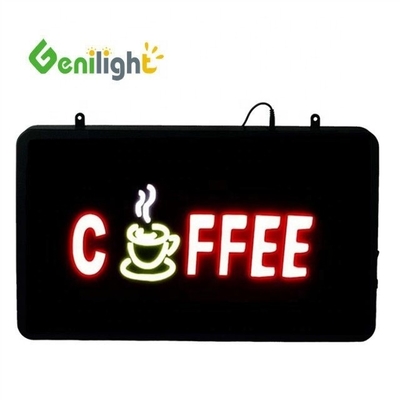 Energieverbrauch Genilight 22*13 Zoll CE RoHS Indoor Hot Coffee LED Neon Schild für Kaffeebar