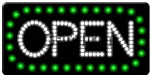 Innenräumliche LED-Open-Sign-Panel Größe 56*33 CE/Rohs-Zertifikat Stromversorgung und Hängekette