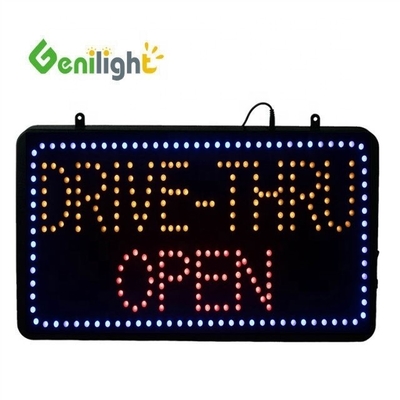 Genilight Indoor 56*33cm Hochhell- und Niederspannungs-LED-Open Sign mit RGB-Funktion