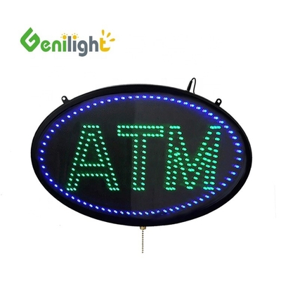 PCB-Board Acrylmaterial und ovale Form LED Werbebank Geldautomaten offenes Zeichen