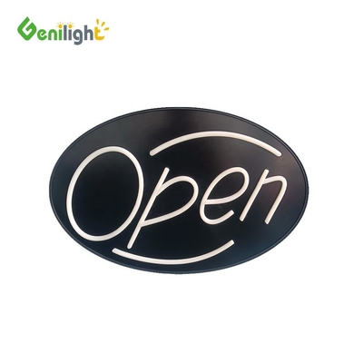Farbenfrohe Genilight Offene Schilder Neon LED Business Animation Bewegung Werbeanzeigen Panel 56*33cm