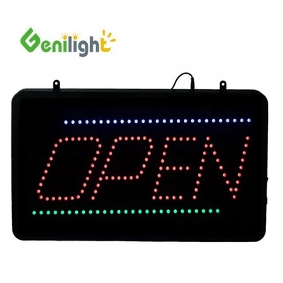 Blinkender Animationsmodus Genilight 56*33 cm Vollfarbe Elektronische LED Neon OPEN Schild