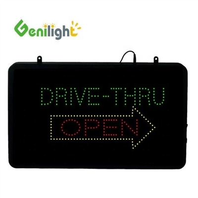 22*13 Zoll CE und RoHS Genilight Innenraum RGB Beleuchtet Drive Thru Coffee Neon Offenes Schild