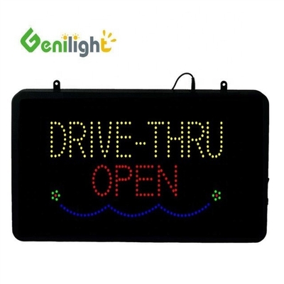 22*13 Zoll CE und RoHS Genilight Innenraum RGB Beleuchtet Drive Thru Coffee Neon Offenes Schild