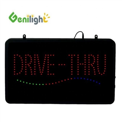 22*13 Zoll CE und RoHS Genilight Innenraum RGB Beleuchtet Drive Thru Coffee Neon Offenes Schild