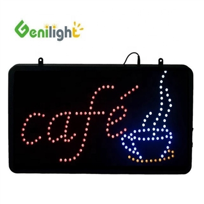 Animation Display Funktion DC 12V Indoor LED Cafe Neon Schild mit ABS Open-Mold Outframe