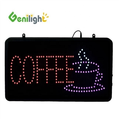 Animation Display Funktion DC 12V Indoor LED Cafe Neon Schild mit ABS Open-Mold Outframe