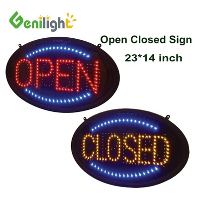 LED-Öffnungsschilder lassen Kunden wissen, dass Sie mit 23 x 13 Zoll ovaler Form geöffnet sind