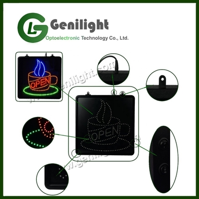 SDK Funktion Batteriebetriebene Blinkende LED-Pizzarette Offene Tafel mit Animation