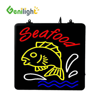 100000h Licht Lebenserwartung Superhell LED Meeresfrüchte Neon offenes Schild