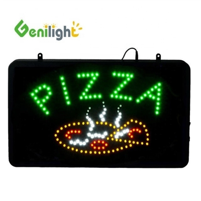 angepasste Form LED-Beleuchtung Pizza-Display-Schild für Ladenfenster in PC-Material