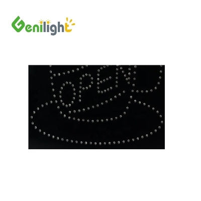 SDK Funktion Batteriebetriebene Blinkende LED-Pizzarette Offene Tafel mit Animation