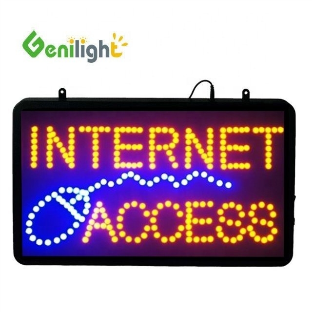 56*33cm RGB Panel Größe Genilight Indoor LED Offene Lichtschild für den Internetzugang Shop