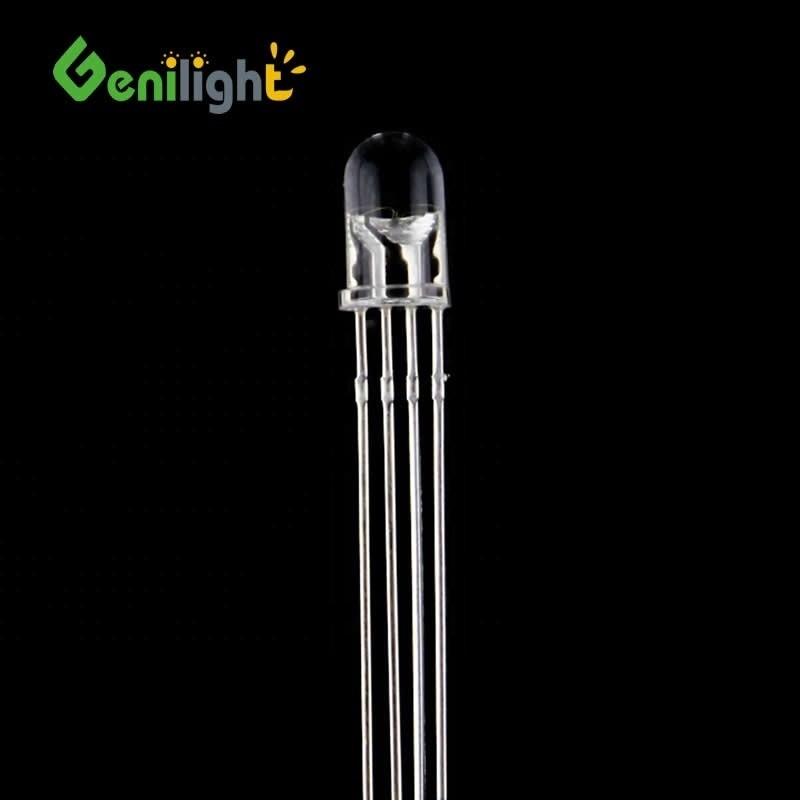 Durchsichtige 3 mm/5 mm/8 mm/10 mm LED-Diode mit ultrahellem 4-Pin-Rundkopf-Emitter Beschreibung -