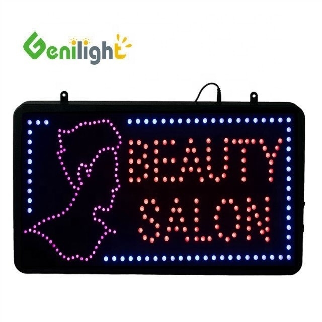 Genilight Indoor LED Schönheitssalon Schild Energieeinsparung Verfolgung und Bewegung Funktion 56*33cm