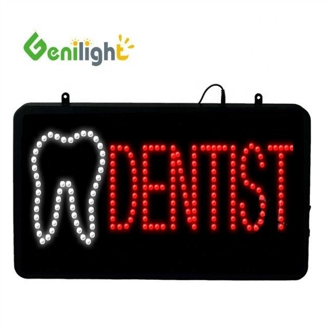 Genilight Innenraum 56*33cm LED-Offenschild hohe Helligkeit Niedrigspannung für Zahnarztwerbung