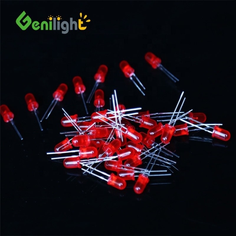 F5 5mm LED-Glühlampe Emissionsdiode Weiß Grün Rot Blau Gelb Zwei-Pin