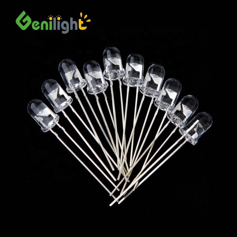 Leistung Max keine F5 5MM LED-Glühlampe Emissionsdiode Weiß Grün Rot Blau Gelb Abstandspalte