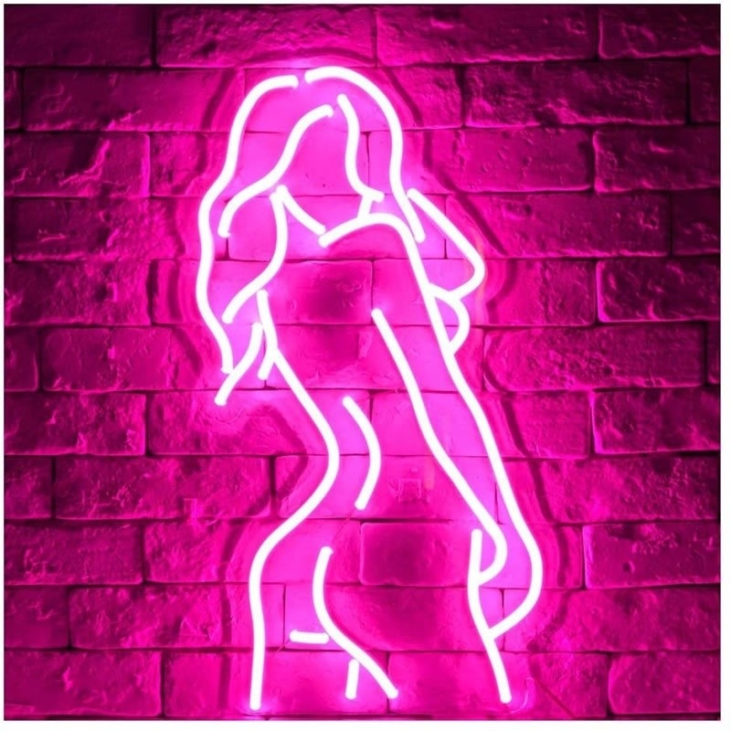 angepasste Lady Neon Schild mit Acryl-Rücklage rosa Silikon LEDs Lebensdauer 50000 Stunden