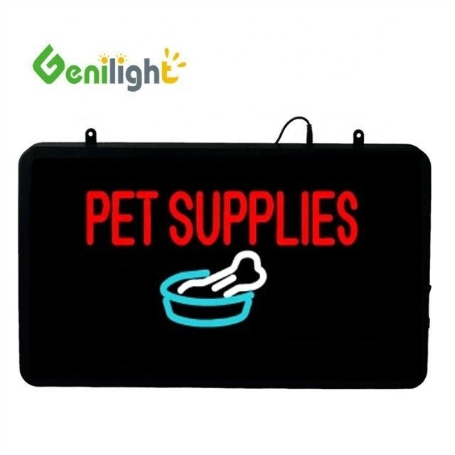Customized 22*13 Zoll LED Neon Schild für PET-Versorgung Business Display von Genilight