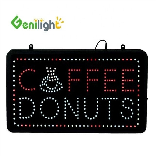 Safe Voltage LED Kaffee Donuts Shop Sign Genilight Innenraum 22*13 Zoll mit SDK Funktion