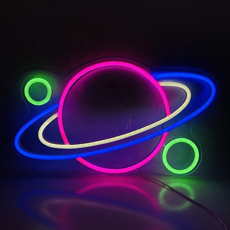 Verwandeln Sie Ihr Zimmer in einen kühlen und modischen Raum mit unserem Planet Neon Sign LED-Licht