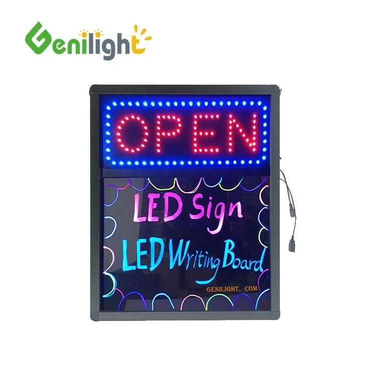 Rechteckiges LED-Offenschild Neonleuchtschilder für Schaufenster Led-Schild Led-Schreibbrett