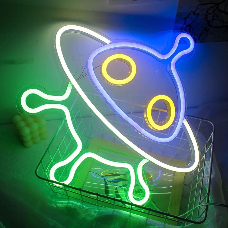 Acrylschiff Neon-Schilder für Wanddekoration und UFO LED Nachtlicht