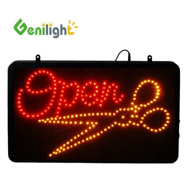 Verbessern Sie die Werbung Ihres Unternehmens mit unserem LED Indoor Smeidoor Haarschnitt Open Sign