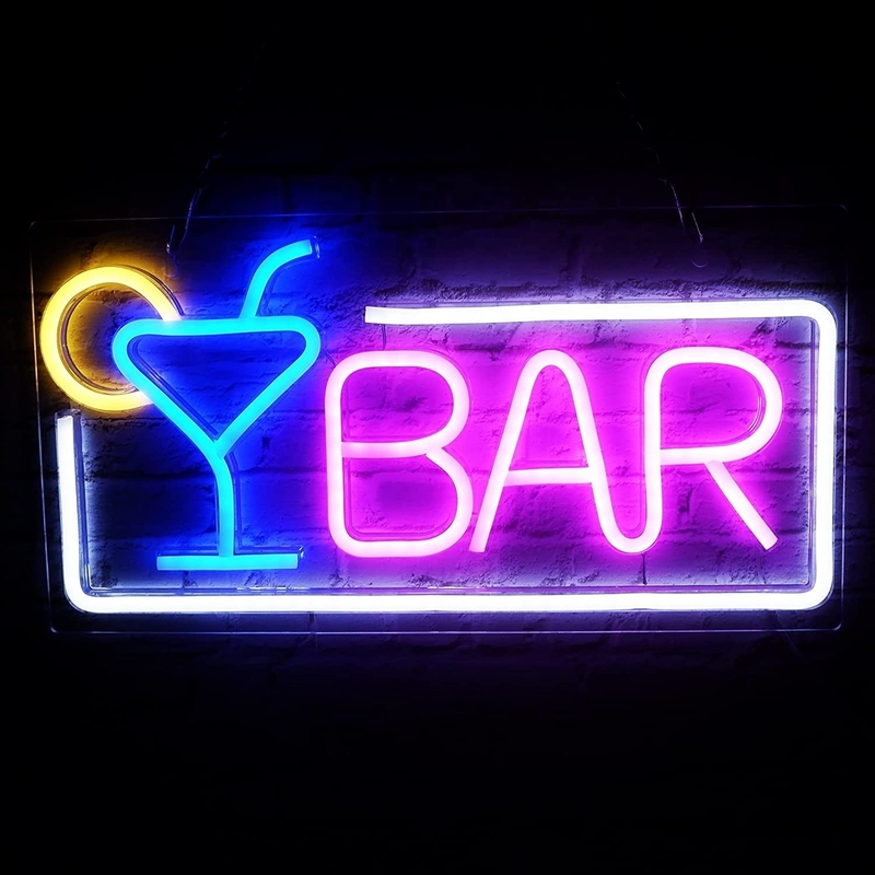 Dimmbare LED-Neonleuchte für Wohnbar Wanddekoration USB-betriebene Neonbarschilder