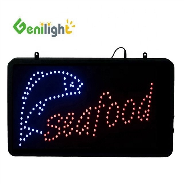 56*33cm DC12V Genilight Flash Edge Werbung LED Offener Schild für Frittiertes Huhn Geschäft