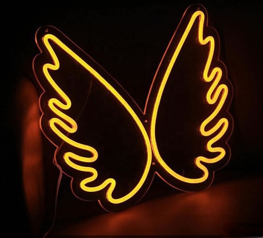 45*34cm Angel Wing Neon Zeichen für Wanddekoration in Mädchen Schlafzimmer Kinderzimmer Hochzeit Energie