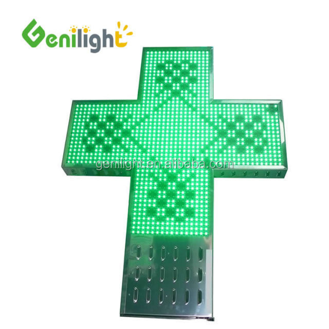Outdoor Grüne LED Apotheke Schild P10 P16 P20 P25 RF WIFI 1024*1024mm Helligkeit ≥6000CD