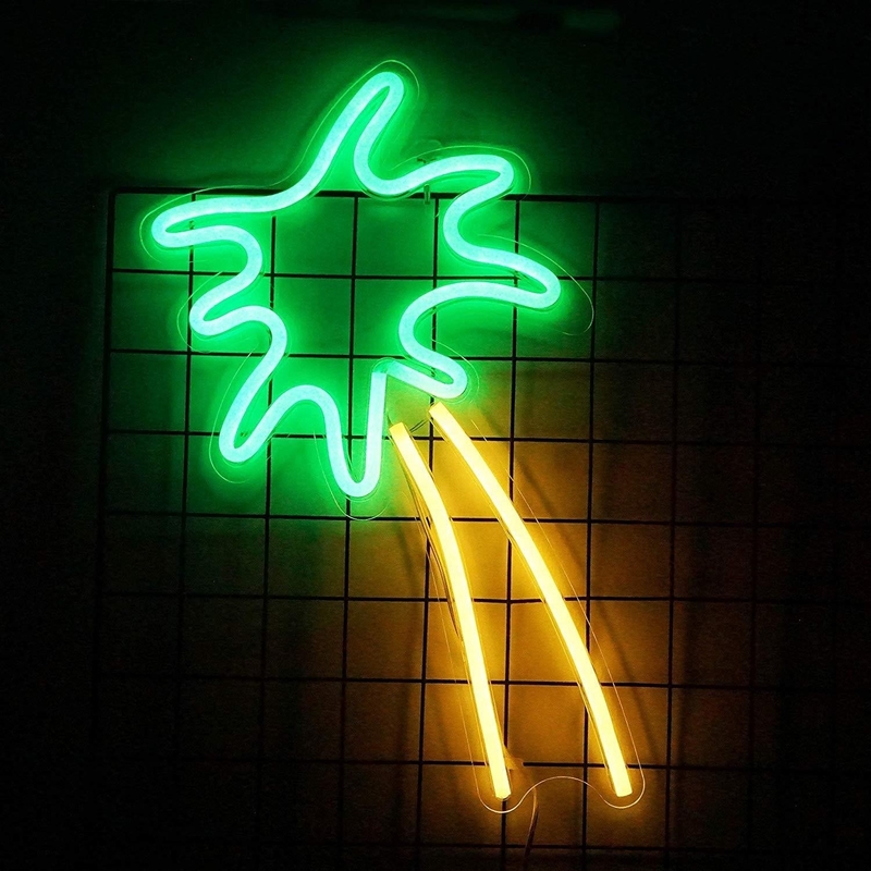 Große Kokosnussbaum Neon Schild LED Flex Neon Licht USB-betrieben Nachtlicht für Kinderzimmer Spannung 5V