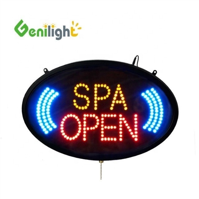 Indoor Animated Motion LED Open Sign für mehrfarbige Salonlicht Ein-/Aus-Schalter