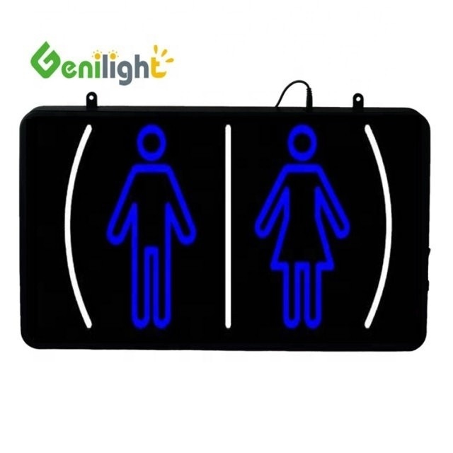56*33 Panelgröße Custom WC Toilette LED Neonlichtschild mit 1