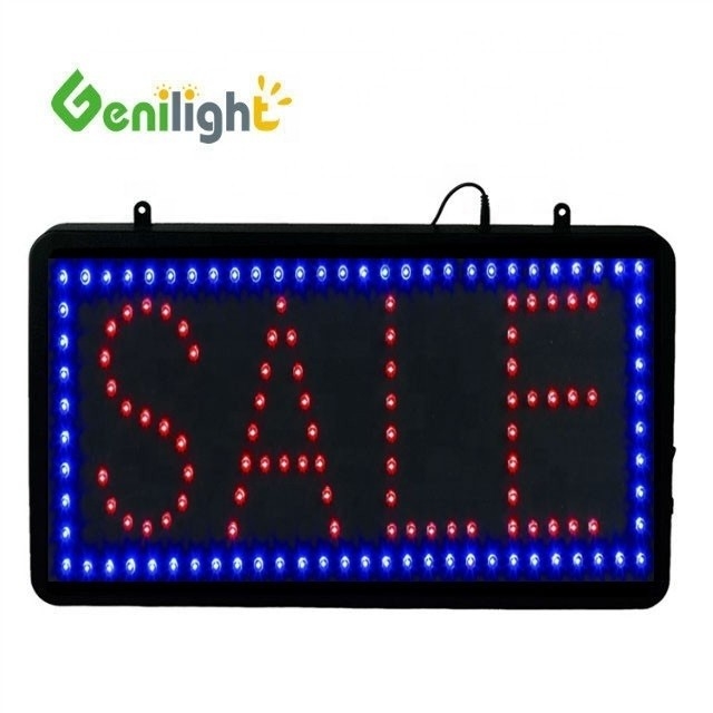 SDK-Funktion Genilight Superhelligkeit Custom LED SALE Offene Anzeige LED-Schild für den Laden