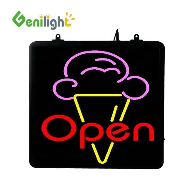 LED-Neon-Offenschild mit Animations-Display-Funktion und Acryl-Frontboard