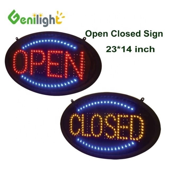PCB-Brett Frontbrett LED-Schild mit Neon-Effekt/LED-offene geschlossene Schild 58*36 Panelgröße