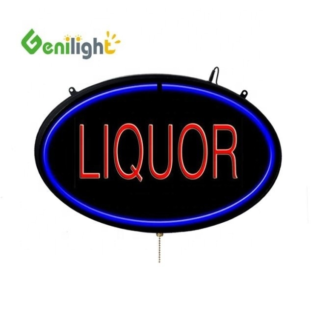 High Pixel Density LIQUOR LED Neon Schild für den Laden DC12V Outframe ABS Offene Form