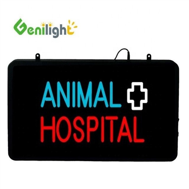 ABS offene Form Outframe Genilight 56*33 cm ANIMAL HOSPITAL LED Neonschild für Wanddekoration