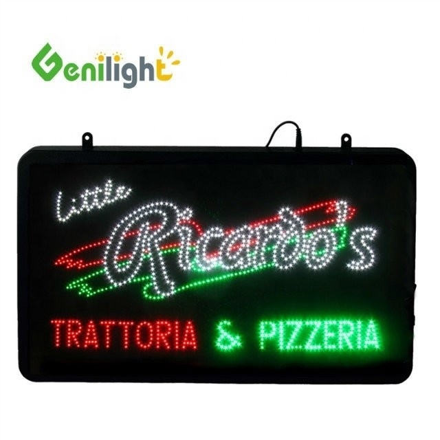 Customisiertes Farb-LED-Schild für den Innenbereich von Little Ricardos Trattoria Pizzeria