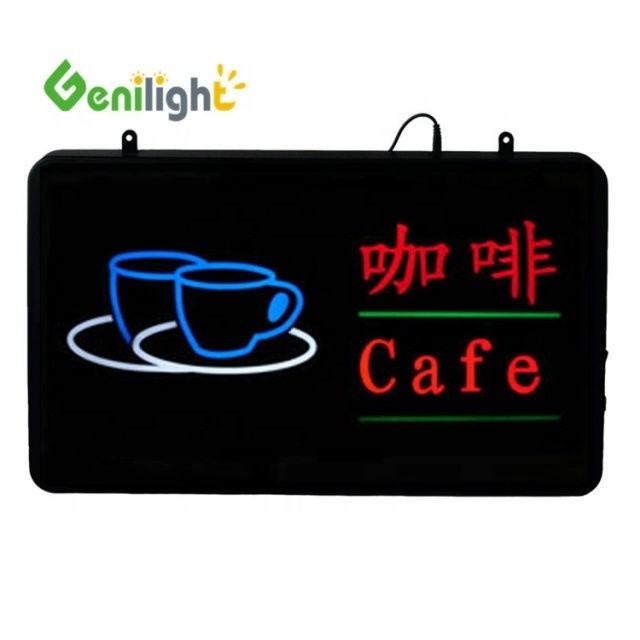 Foto-Medien LED Neon offenes Schild Größe 56 * 33 Perfekt für Cafe Dekoration und darüber hinaus