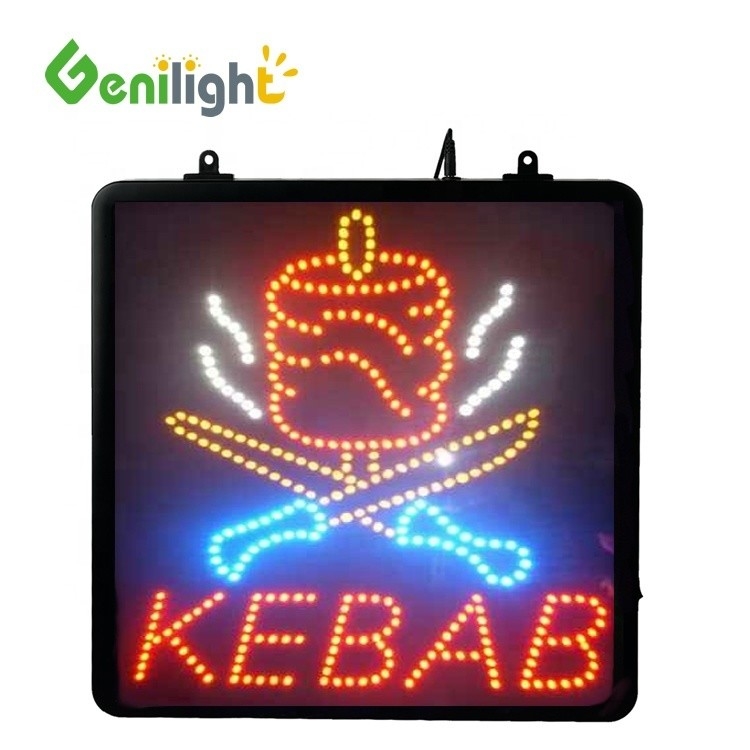 Genilight Indoor 22*13 Zoll DC12V Kebab Led Offener Lichtschild mit Super Popular Design