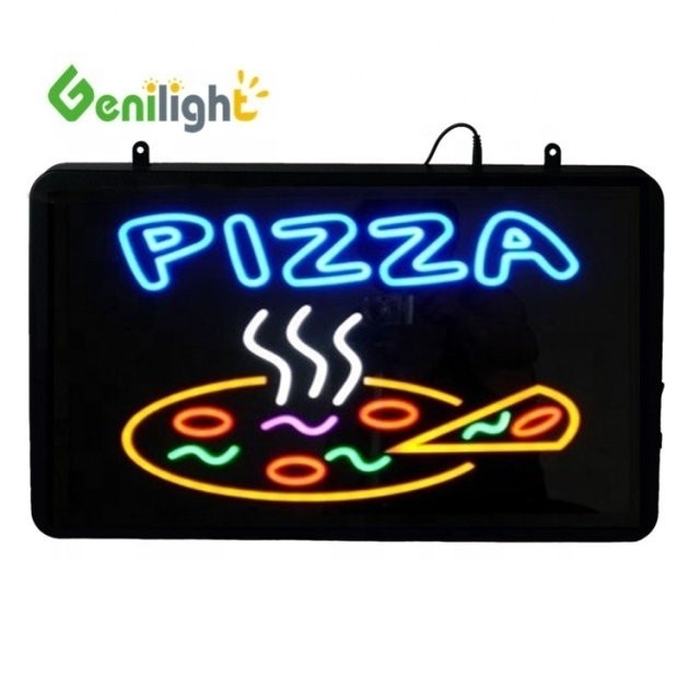 ABS Offene Form Outframe hohe Helligkeits-Kontrast-Verhältnis Custom Pizza Planet LED Neon Zeichen